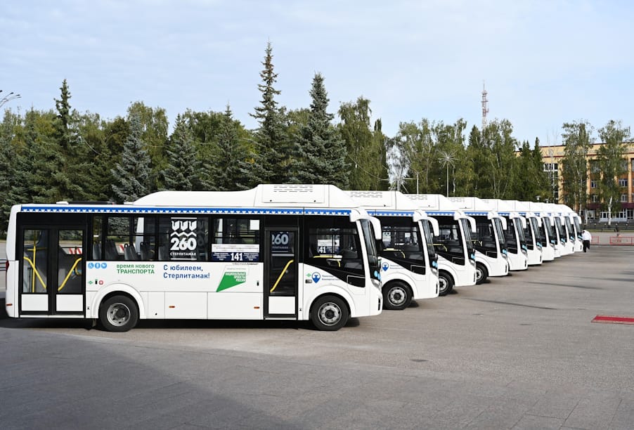 Республика Башкортостан: на маршруты Стерлитамака вышло 10 новых автобусов